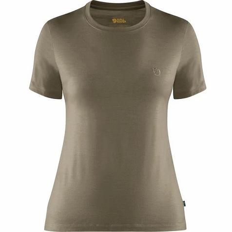 Fjallraven Udsalg T-Shirt Dame Abisko LyseOlivengrøn HAZS39041